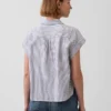 Camicia oversize in misto lino