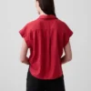 Camicia oversize in misto lino