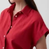 Camicia oversize in misto lino