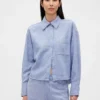 Camicia oversize in misto lino e cotone