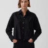 Camicia oversize in misto lino e cotone