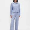 Camicia oversize in misto lino e cotone