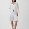 Camicia oversize in misto lino e cotone