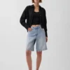 Camicia oversize in misto lino e cotone