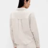 Camicia oversize in misto lino e cotone