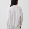 Camicia oversize in misto lino e cotone
