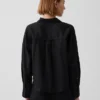 Camicia oversize in misto lino e cotone