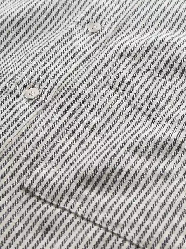 Camicia oversize in misto lino e cotone