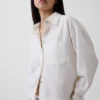 Camicia oversize in misto lino e cotone