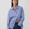 Camicia oversize in popeline di cotone biologico