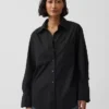 Camicia oversize in popeline di cotone biologico