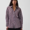 Camicia oversize in popeline di cotone biologico