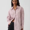 Camicia oversize in popeline di cotone biologico