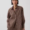 Camicia oversize in popeline di cotone biologico