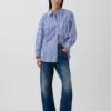 Camicia oversize in popeline di cotone biologico