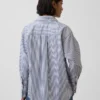 Camicia oversize in popeline di cotone biologico