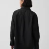 Camicia oversize in popeline di cotone biologico