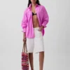 Camicia oversize in popeline di cotone biologico