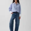 Camicia oversize in popeline di cotone biologico