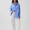 Camicia oversize in popeline di cotone biologico