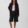 Camicia oversize in popeline di cotone biologico