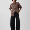 Camicia oversize in popeline di cotone biologico