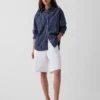 Camicia oversize in popeline di cotone biologico