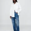 Camicia oversize in popeline di cotone biologico