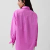 Camicia oversize in popeline di cotone biologico