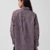 Camicia oversize in popeline di cotone biologico