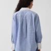 Camicia oversize in popeline di cotone biologico