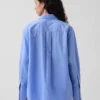 Camicia oversize in popeline di cotone biologico