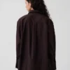 Camicia oversize in popeline di cotone biologico