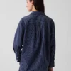 Camicia oversize in popeline di cotone biologico