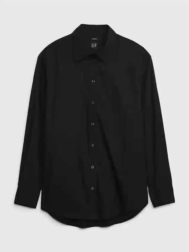 Camicia oversize in popeline di cotone biologico