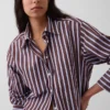Camicia oversize in popeline di cotone biologico