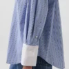 Camicia oversize in popeline di cotone biologico