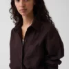 Camicia oversize in popeline di cotone biologico