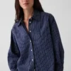 Camicia oversize in popeline di cotone biologico