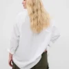 Camicia oversize in popeline di cotone biologico