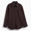 Camicia oversize in popeline di cotone biologico