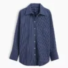 Camicia oversize in popeline di cotone biologico