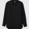 Camicia oversize in popeline di cotone biologico