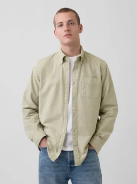 Camicia Oxford a quadri con bottoni
