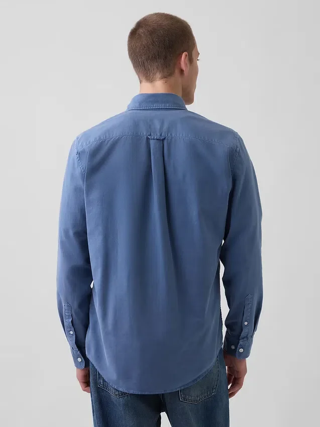 Camicia Oxford a quadri con bottoni