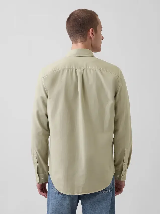 Camicia Oxford a quadri con bottoni
