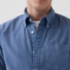 Camicia Oxford a quadri con bottoni