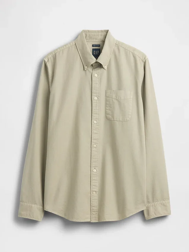 Camicia Oxford a quadri con bottoni