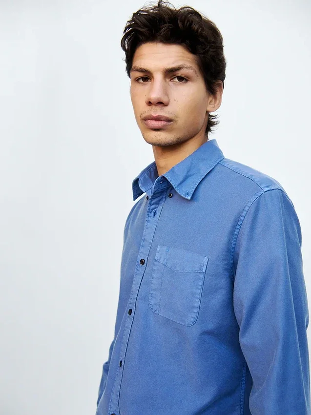 Camicia Oxford a quadri con bottoni
