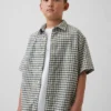 Camicia Oxford a quadri dal taglio comodo per bambini